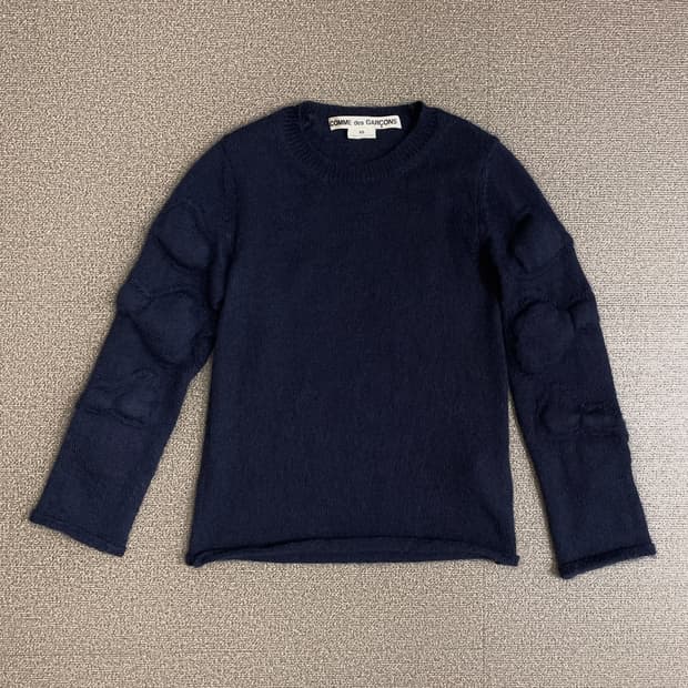 꼼데가르송 리본 입체 패드 니트 풀오버