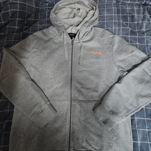 A.P.C. 멜란지 그레이 후드 집업