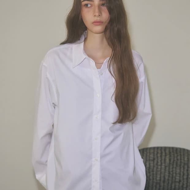 (새상품)(S) 레더리 링클 프리 에센셜 셔츠 [IVORY] 판매