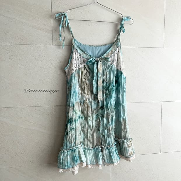 fairy tie-dye lace sleeveless