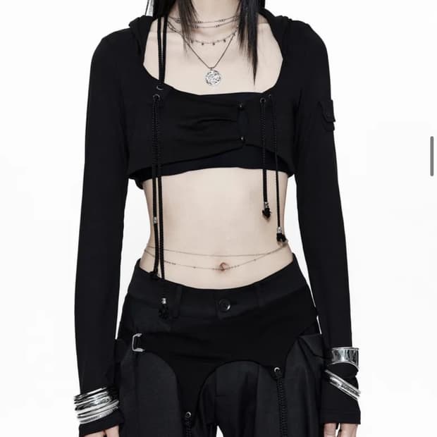 카시코 Hooded Bolero Cardigan