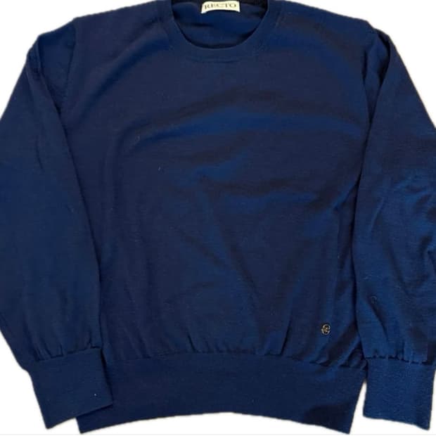 렉토 네이비 울 니트