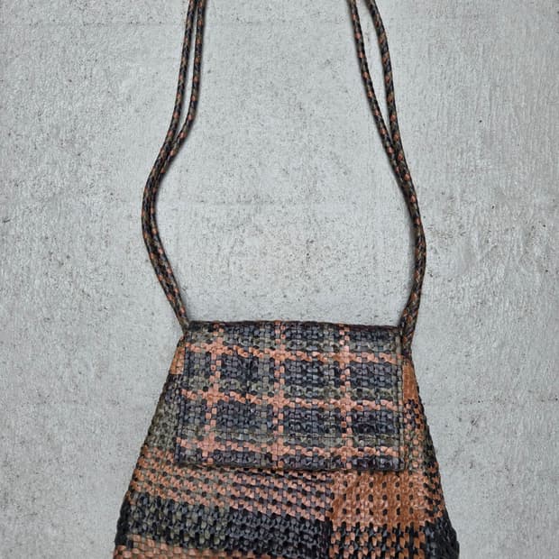 Japanese vintage 크로스 숄더 위빙백