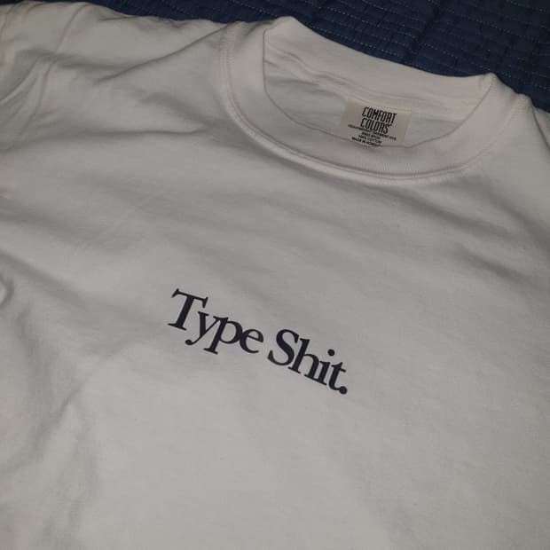 Type Shit 타이포 프린팅 티셔츠 comfort colors