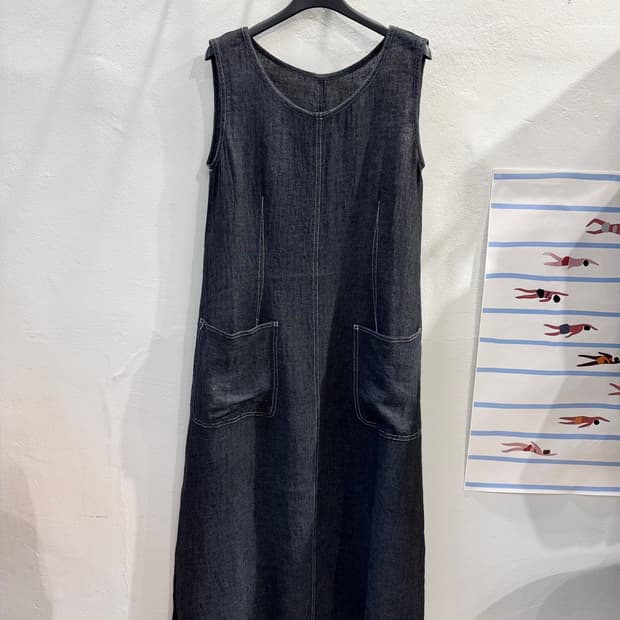 japan vintage 스티치 시스루 원피스