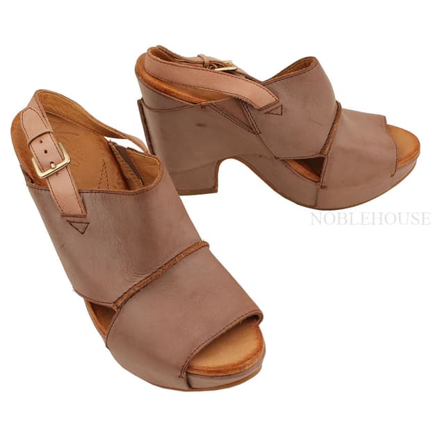 나야 인디언핑크 빈티지 슬링백 웨지 샌들 37.5