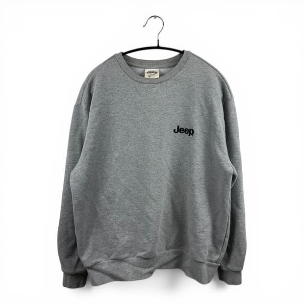 (S) 지프 자수로고 맨투맨 그레이