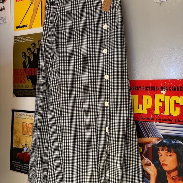 에잇세컨즈 깅엄체크 스커트