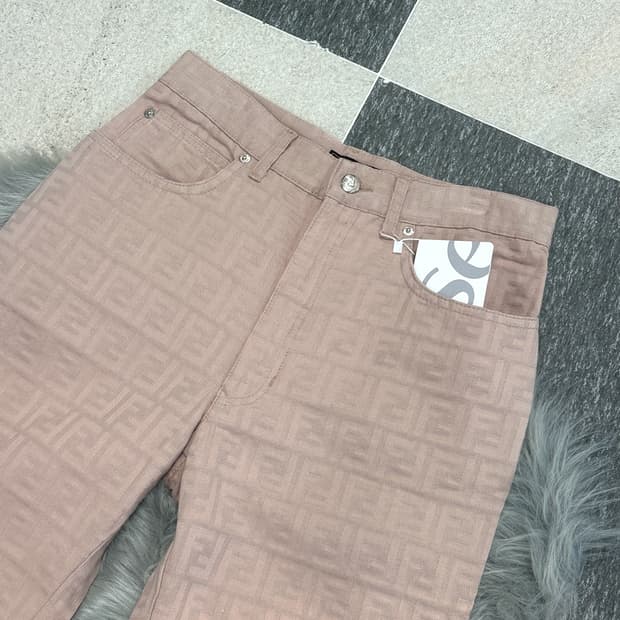 펜디 더스티핑크 주카 코튼 팬츠