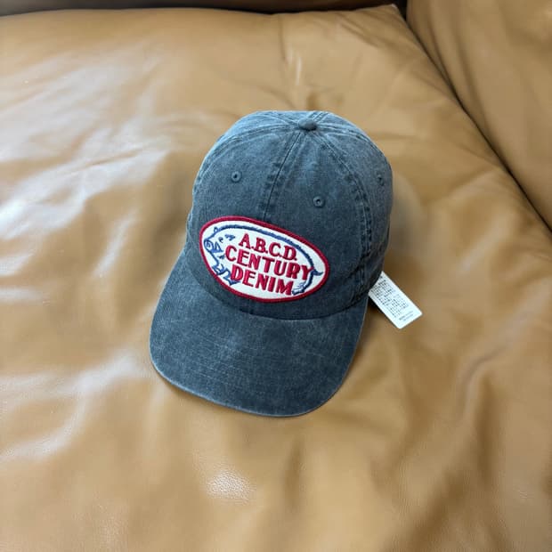 Kapital 캐피탈 오사카 한정 6패널 볼캡 모자 워시드 데님 블랙