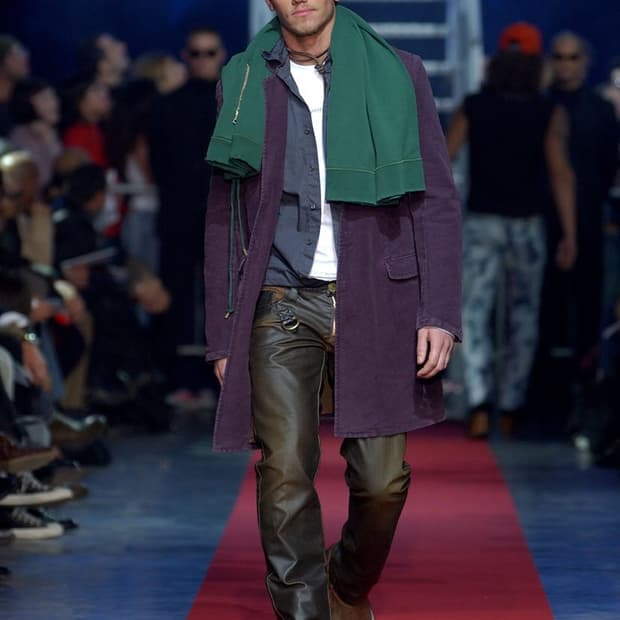 디스퀘어드2 03FW 레더 팬츠