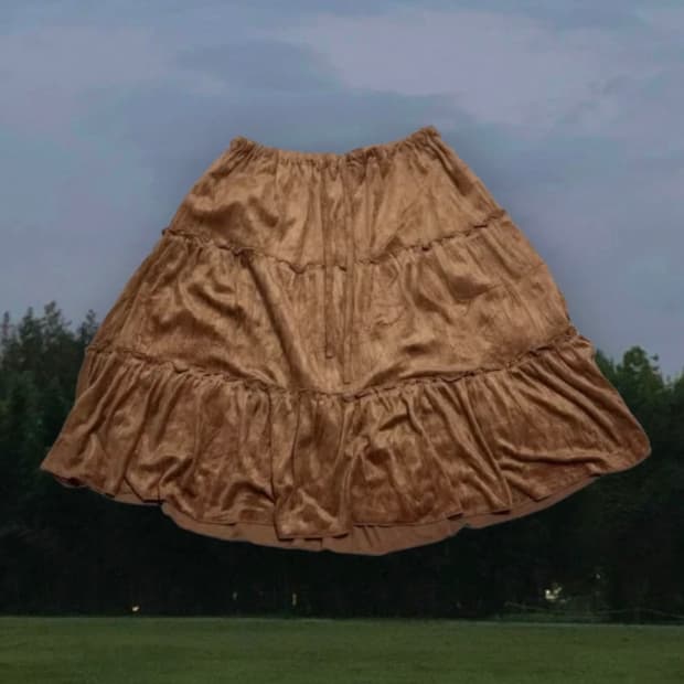 일본빈티지 모리걸 브라운미디스커트