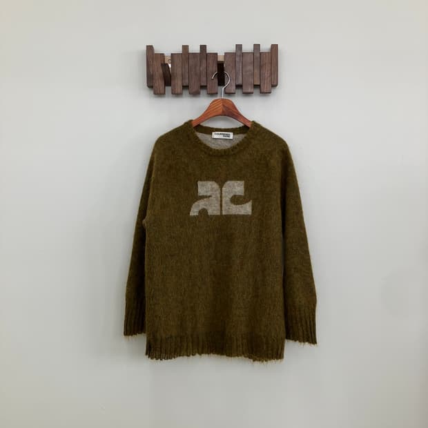 꾸레쥬 모헤어 샤기 니트