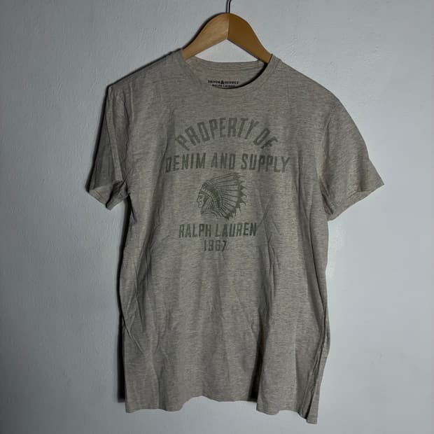 데님 앤 서플라이 랄프로렌 반팔 티셔츠 그레이(S)