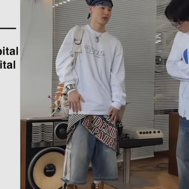 캐피탈 guiding light 데님 에이프런