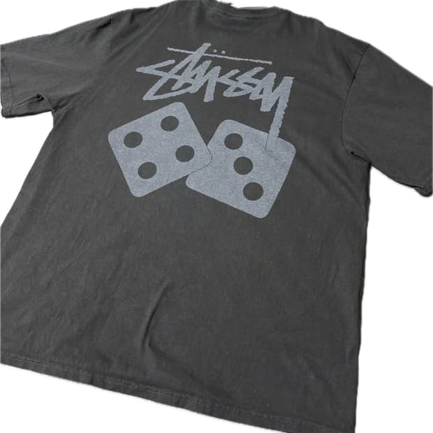 (크림 구매) 스투시 피그먼트 다이드 다이스 티셔츠 블랙