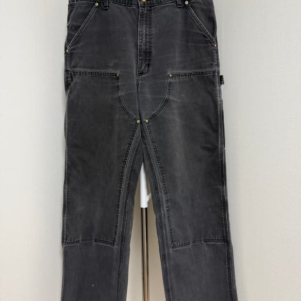 90s 칼하트 더블니 팬츠 블랙 그레이 bk01