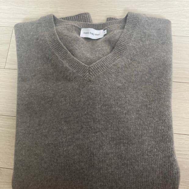 [3] 스테디에브리웨어 코지 울 캐시미어 브이넥 니트 코코아