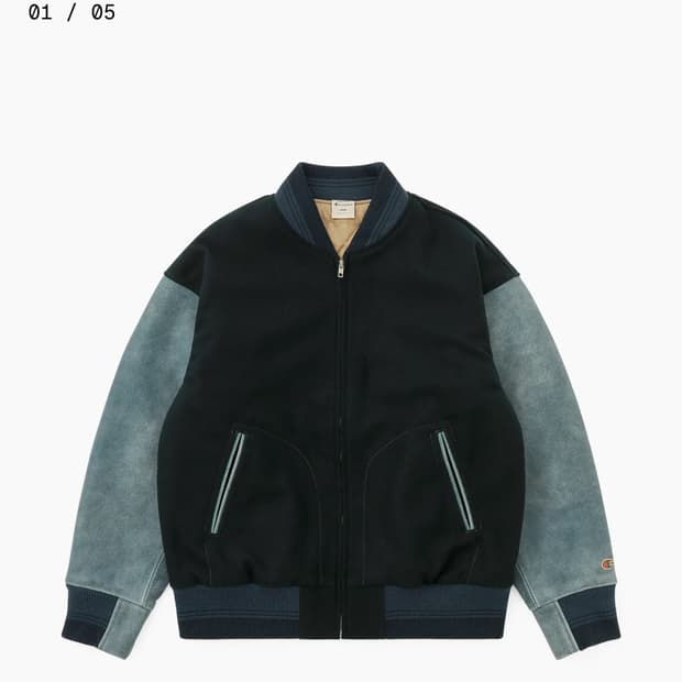 (M) 카키스 챔피온 클럽 바시티 자켓