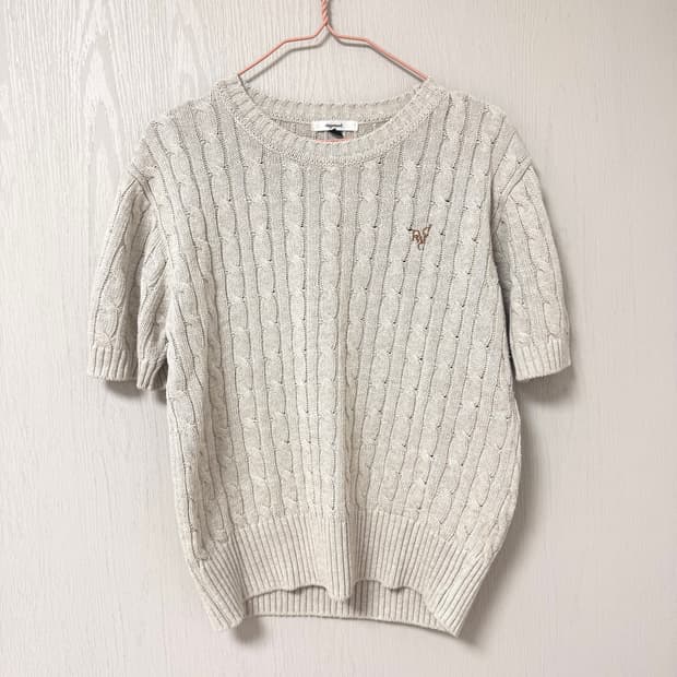 드파운드 케이블 니트 베이지