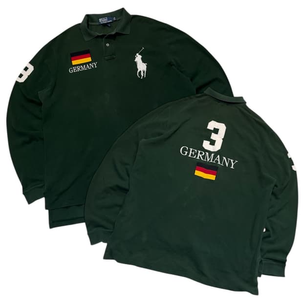 폴로 랄프로렌 빅포니 치프키프 독일 롱슬리브 카라티 그린