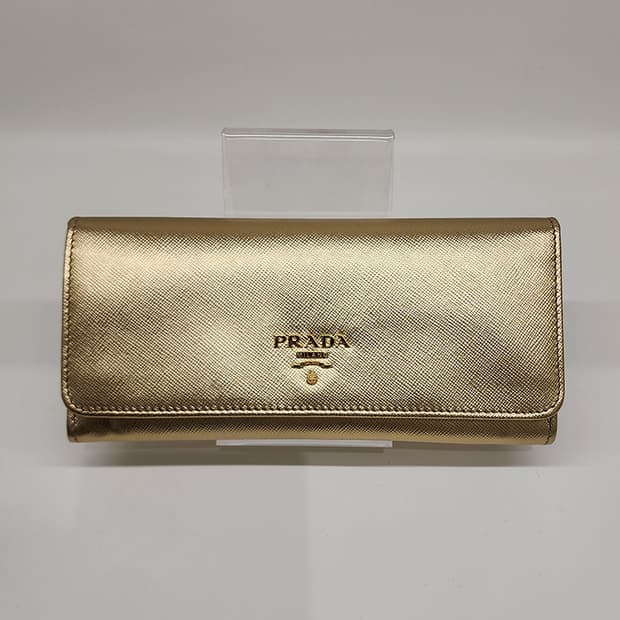프라다 1M1132 사피아노 장지갑 엔틱골드