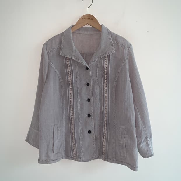 Lace embroidery shirts blouse
