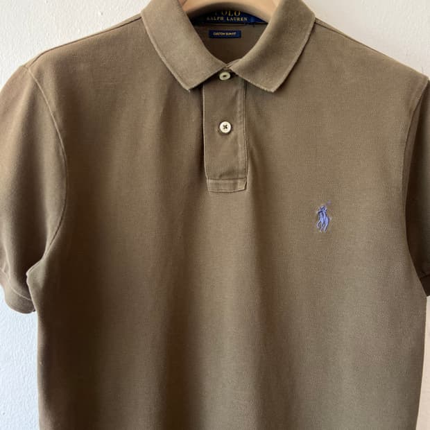 폴로랄프로렌 남성 카키 PK카라반팔티셔츠 