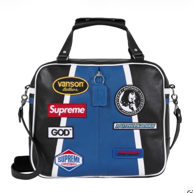 슈프림 히스테릭글래머 밴슨 레더백 블랙