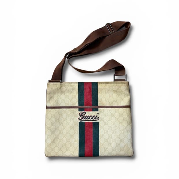 구찌 GG 스프림 캔버스 메신저 백