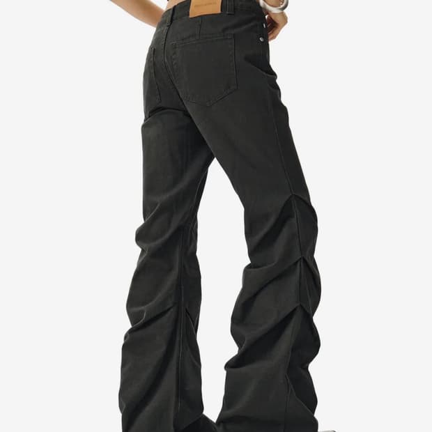 데케트 우먼 Flared Shirring Pants [Charcoal]