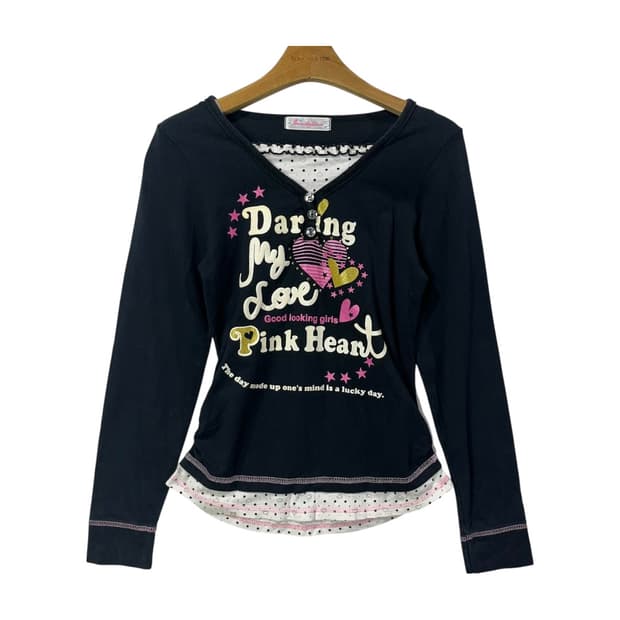 [JPN] Invitation 러블리 도트 레이어드 프릴티셔츠