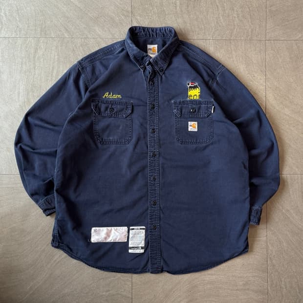 칼하트 오리지널 FR 네이비 긴팔 셔츠 