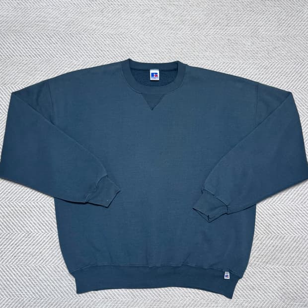 (XXL) 00s 빈티지 러셀 애슬레틱 다크그린 맨투맨