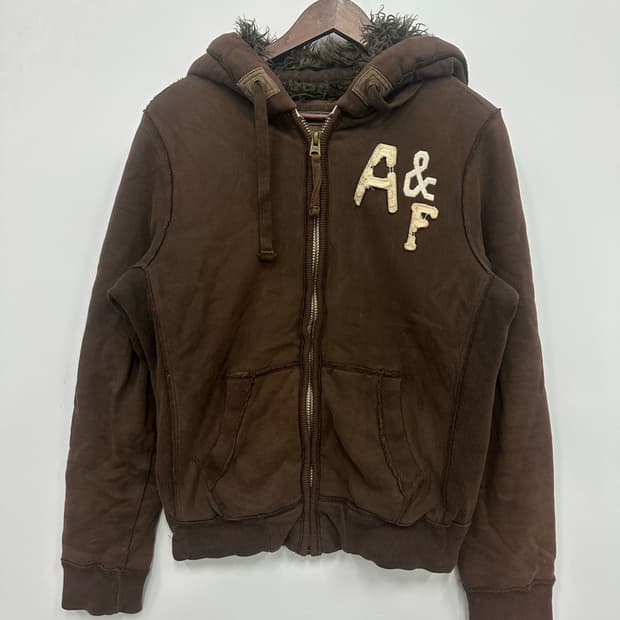 아베크롬비 브라운 울프죠 후드집업