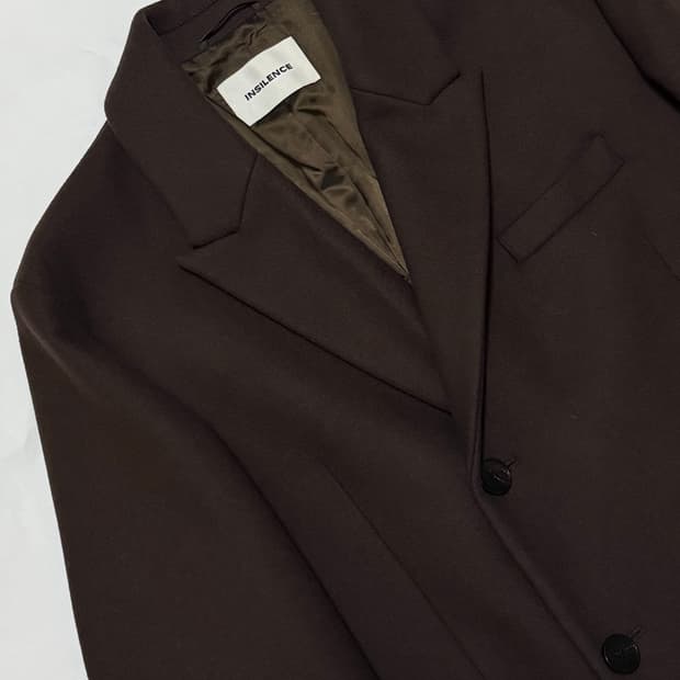 인사일런스 이태리 울캐시미어 싱글 코트 M