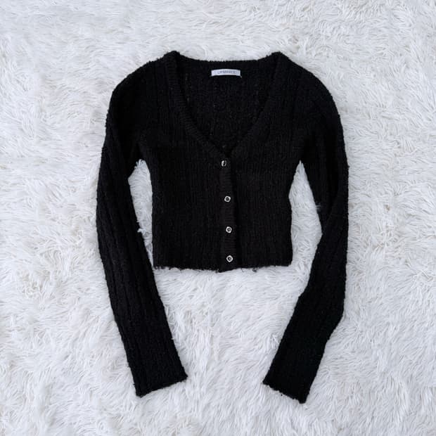 슬림핏 크롭 가디건