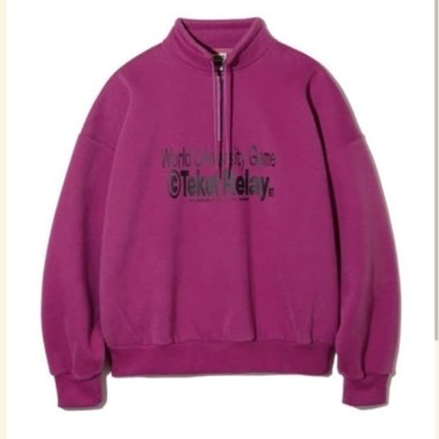 테켓 Home&Away Half Zip-Up Sweatshirt 핑크