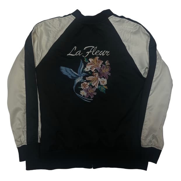 JPN Vintage 플로랄빅로고 블랙스카쟌 100