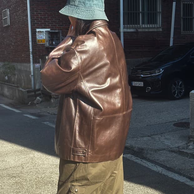 CARTE BLANCHE 가죽 자켓