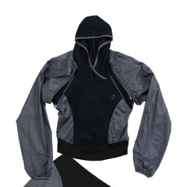 오호스 투웨이 후디드 볼레로 블랙 2-way Hoodie Bolero