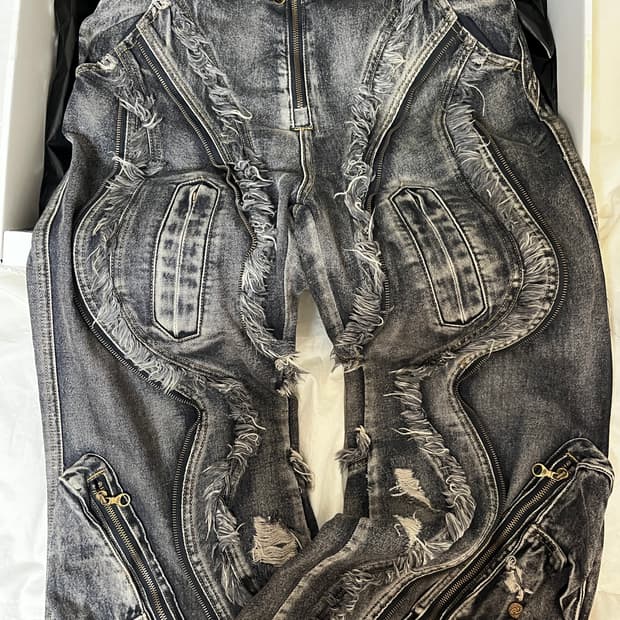 personsoul 베기 플레어 데님팬츠