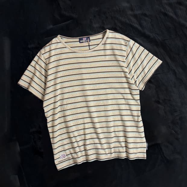 일본빈티지 MICHICO LONDON 멀티스트라이프 티