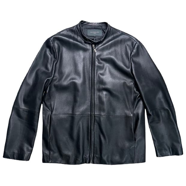 프라이아스 클래식 블랙 레더 자켓 100