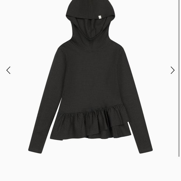 오헤시오 프릴 후드 티셔츠 (카키)