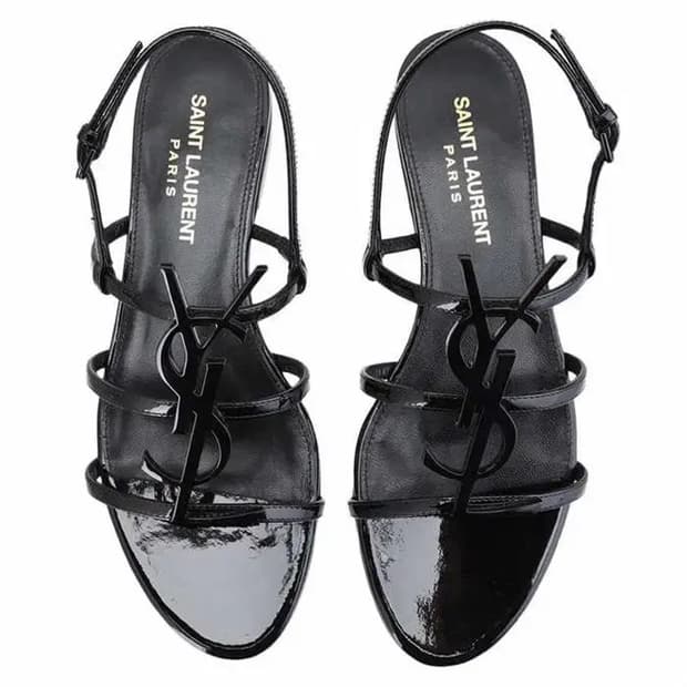 생로랑 입생로랑 카산드라 플랫샌들 블랙 37