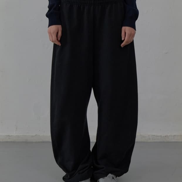 LCDC TM 레이어드 체크 스웻팬츠 블랙