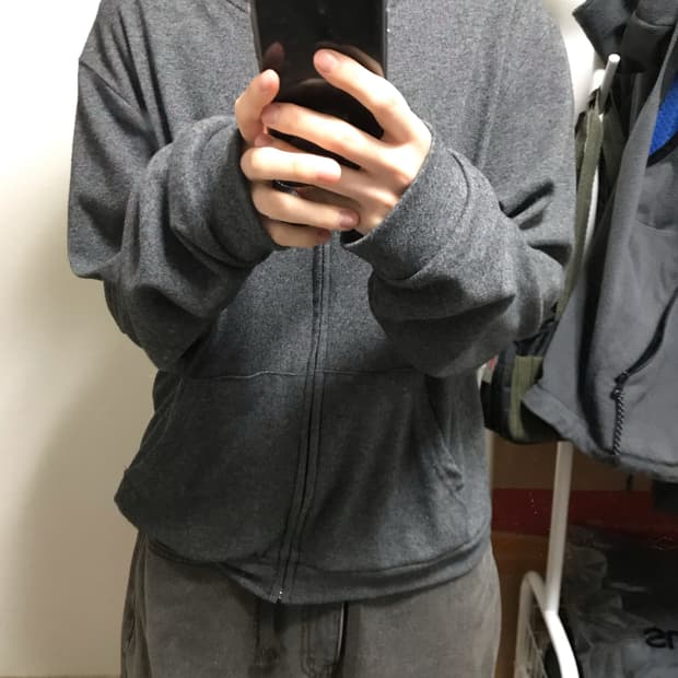 기모 하이넥집업