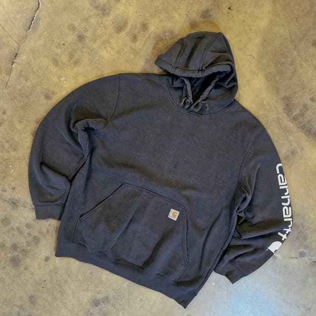 칼하트 스펠아웃 후드티 차콜 L~2XL