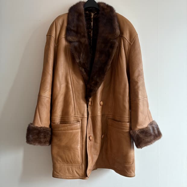 리얼 양털 무스탕 